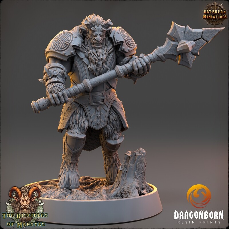 Drixczar the Devoted - Satyr Warrior DnD RPG Wargaming Miniatures