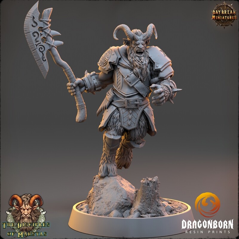 Glahod Rusher - Satyr Warrior DnD RPG Wargaming Miniatures