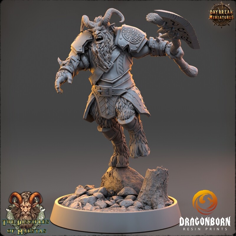 Rhusen Hopper - Satyr Warrior DnD RPG Wargaming Miniatures