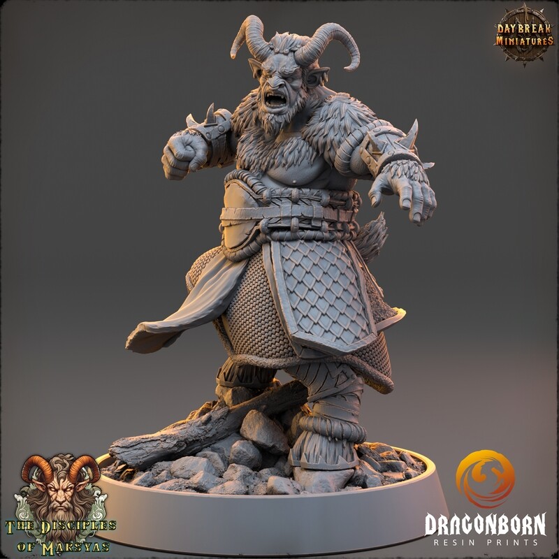 Ghumrix Crush - Satyr Warrior DnD RPG Wargaming Miniatures