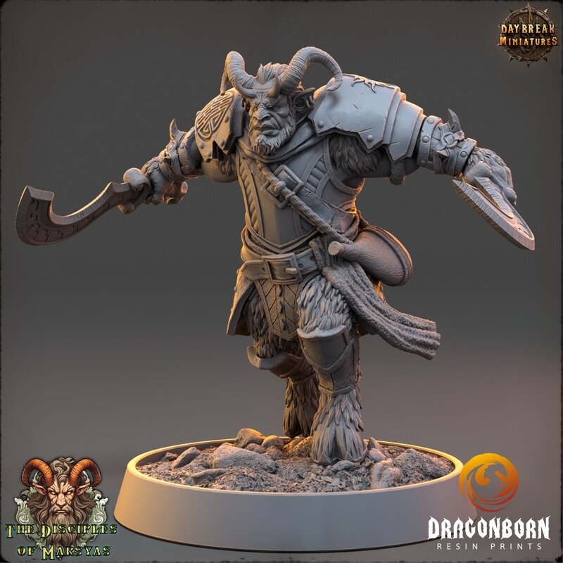 Ivanor Icer - Satyr Warrior DnD RPG Wargaming Miniatures
