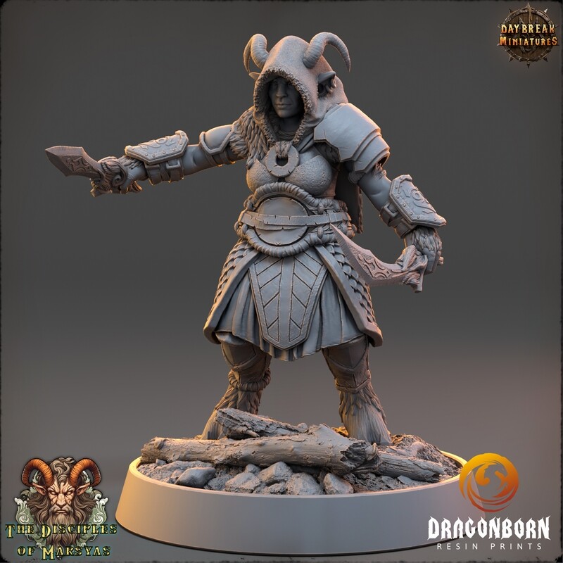Raneaca Razor - Satyr Warrior DnD RPG Wargaming Miniatures