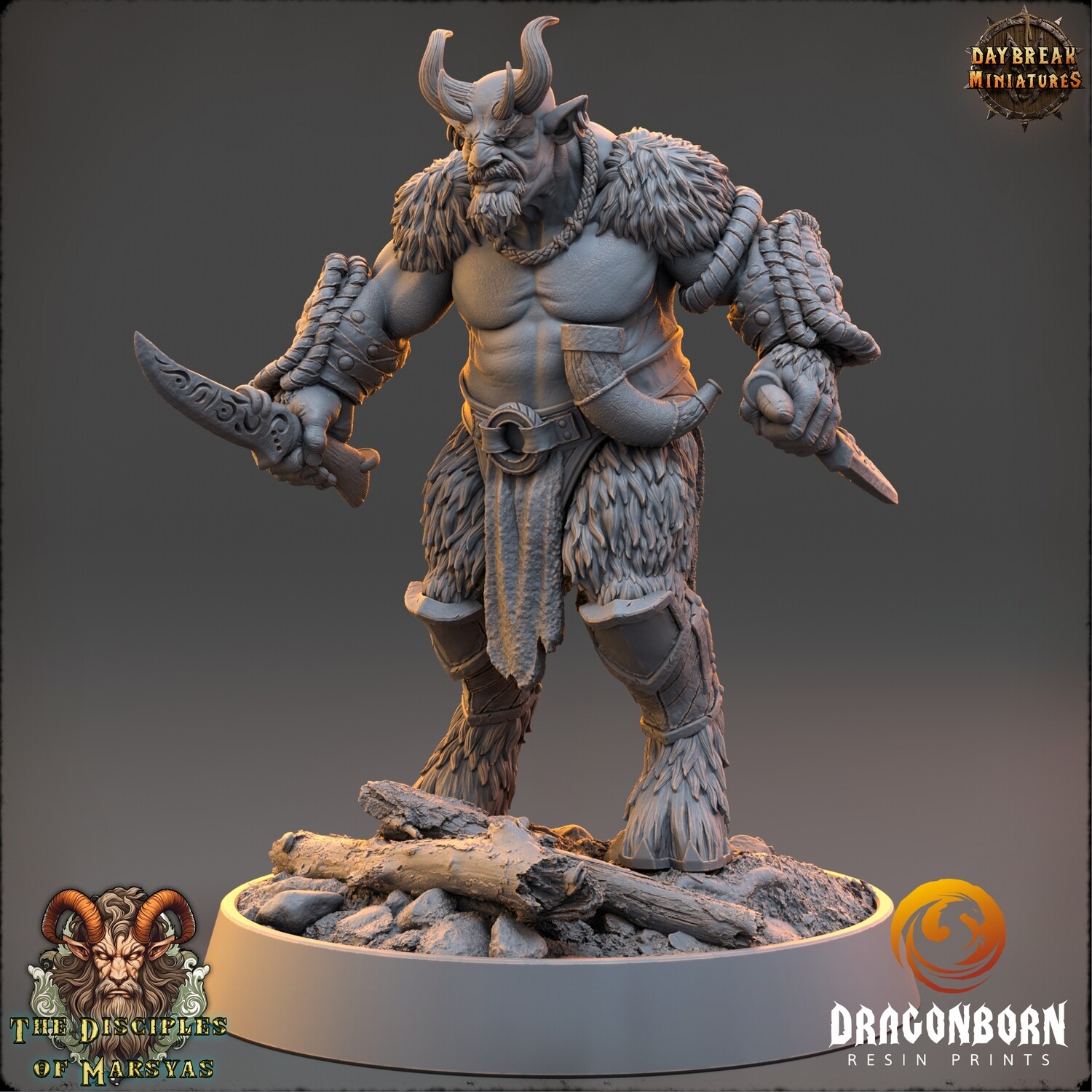 Dreckus Sentry - Satyr Warrior DnD RPG Wargaming Miniatures