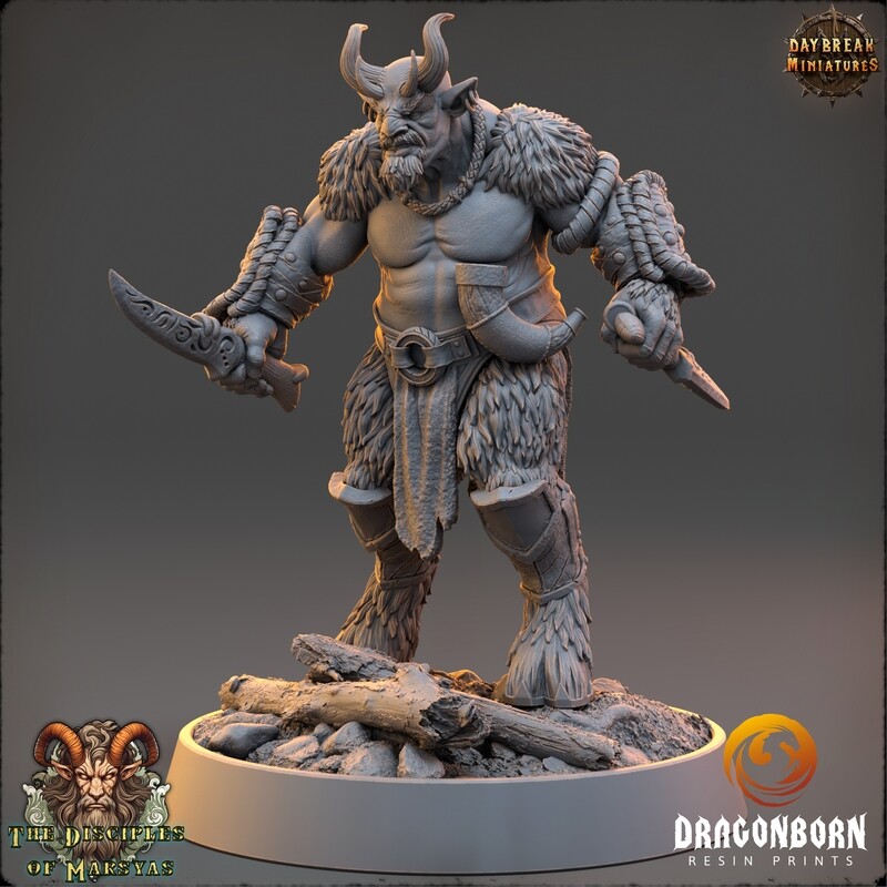 Dreckus Sentry - Satyr Warrior DnD RPG Wargaming Miniatures