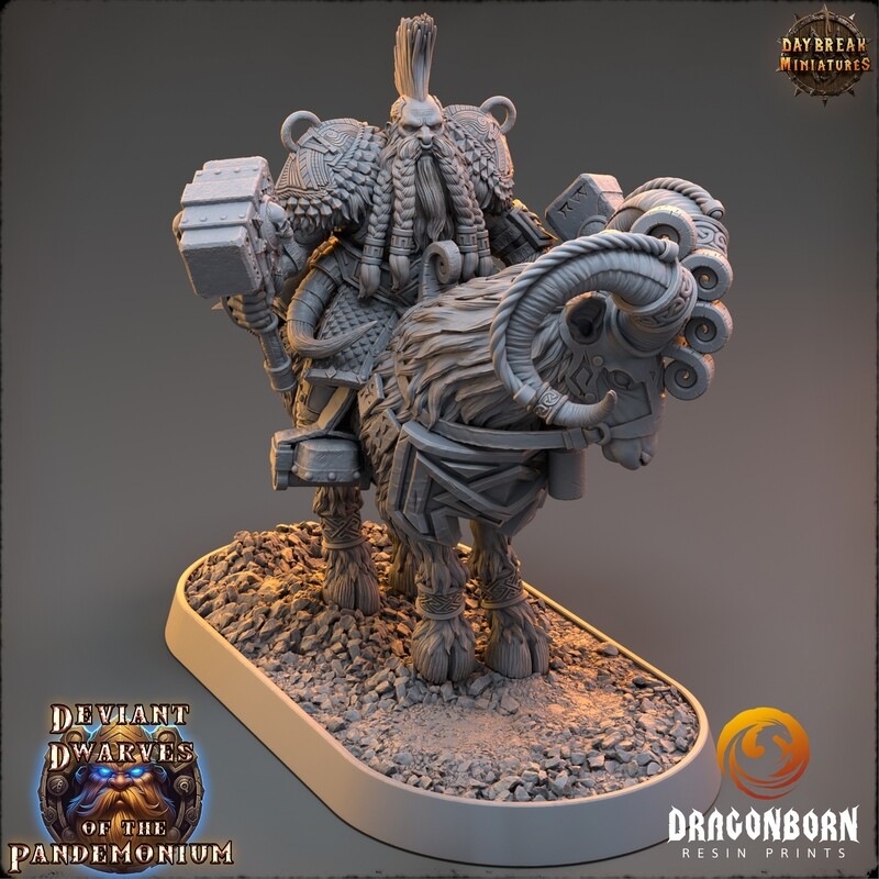 Lukasz Drencher on Fire Goat - Chaos Dwarf Warrior DnD RPG Wargaming Miniatures