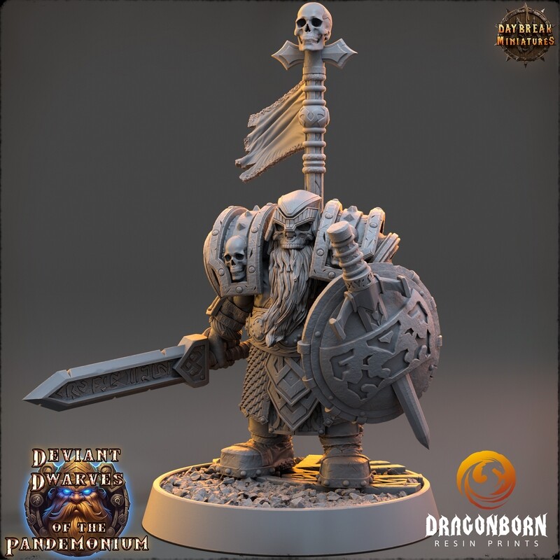 Szigalf Skullmount - Chaos Dwarf Warrior DnD RPG Wargaming Miniatures