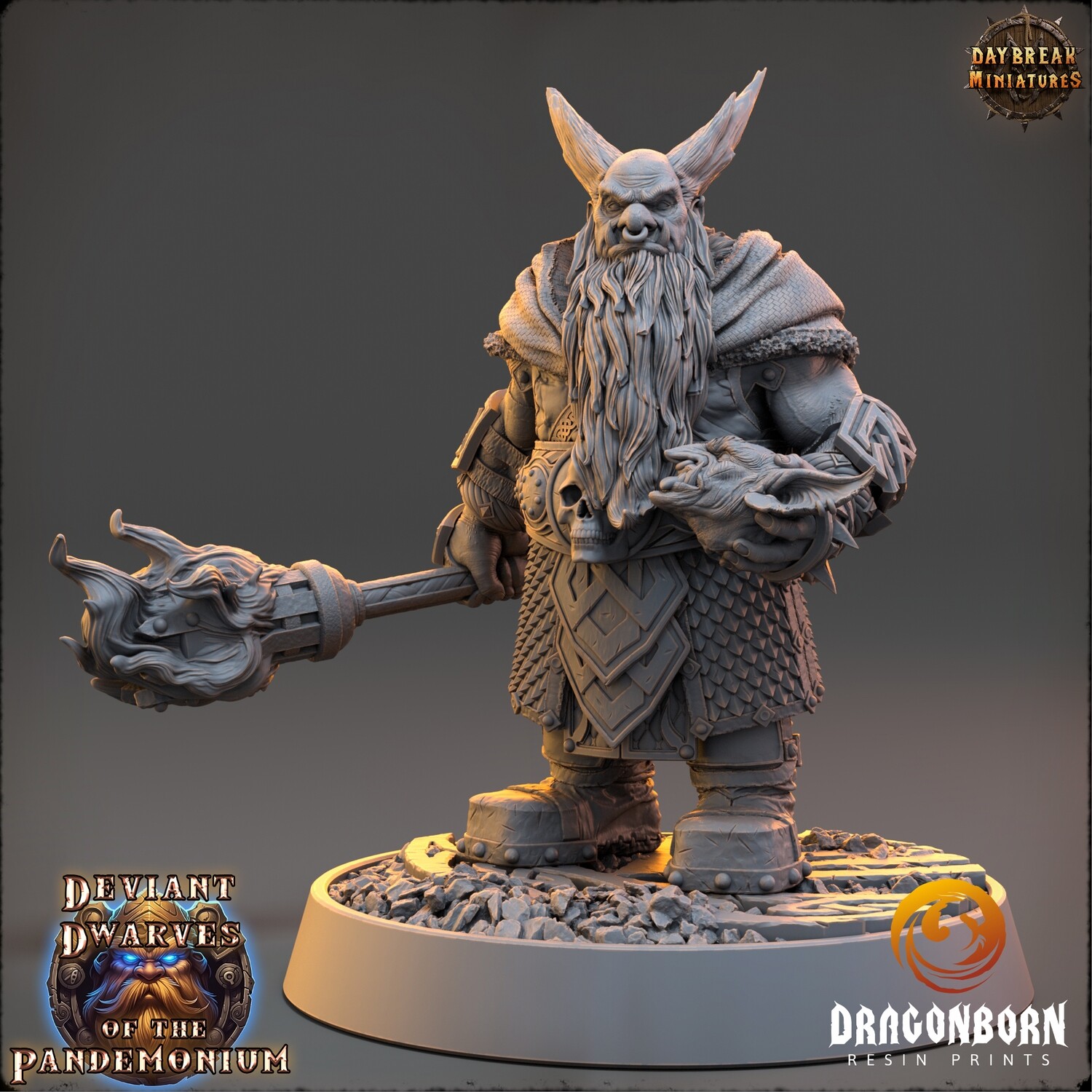 Vladkaz Of The Burning Earth - Chaos Dwarf Warrior DnD RPG Wargaming Miniatures