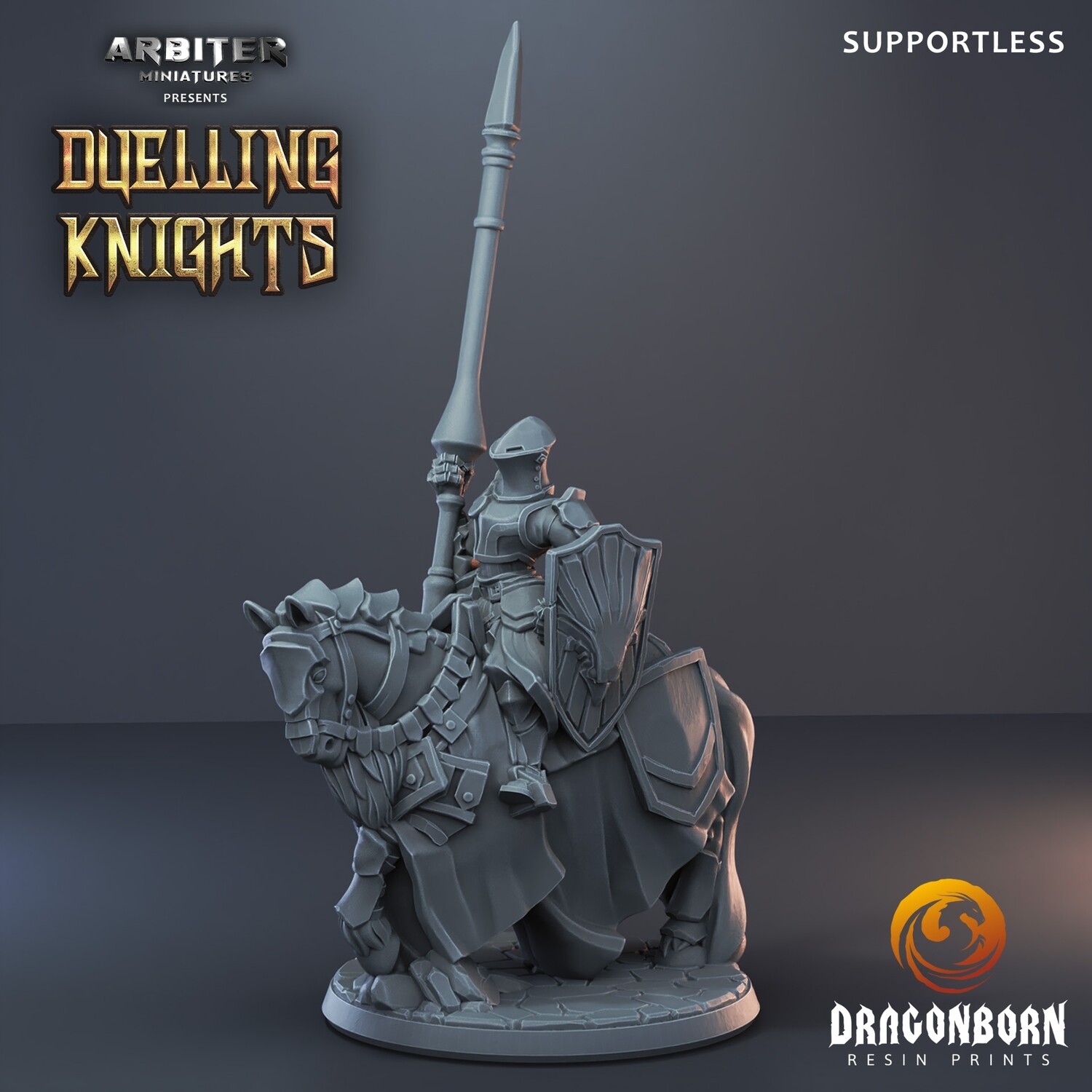Female Knight on Horse [Frogmouth] - DnD RPG Wargaming Miniatures