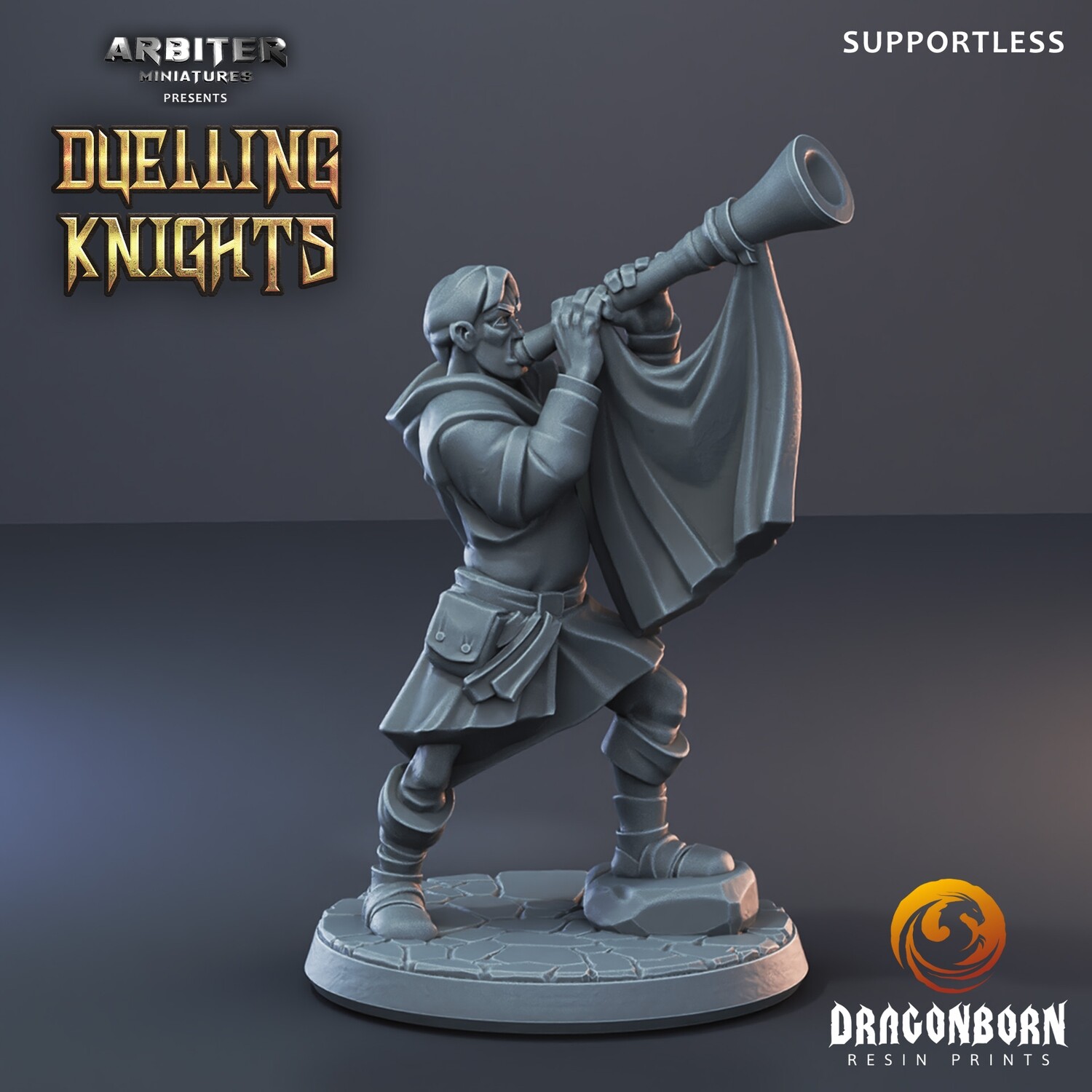 Commoner Hornblower - DnD RPG Wargaming Miniatures