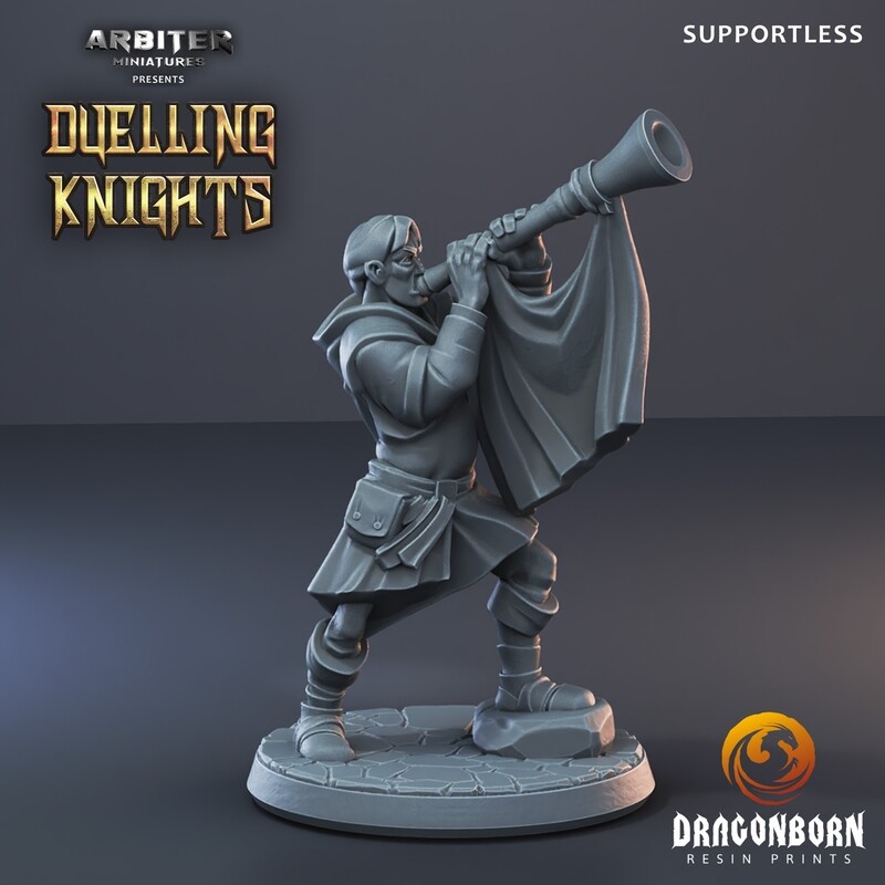 Commoner Hornblower - DnD RPG Wargaming Miniatures