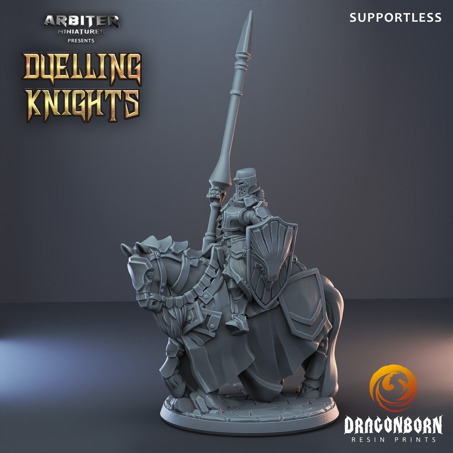 Female Knight on Horse - DnD RPG Wargaming Miniatures