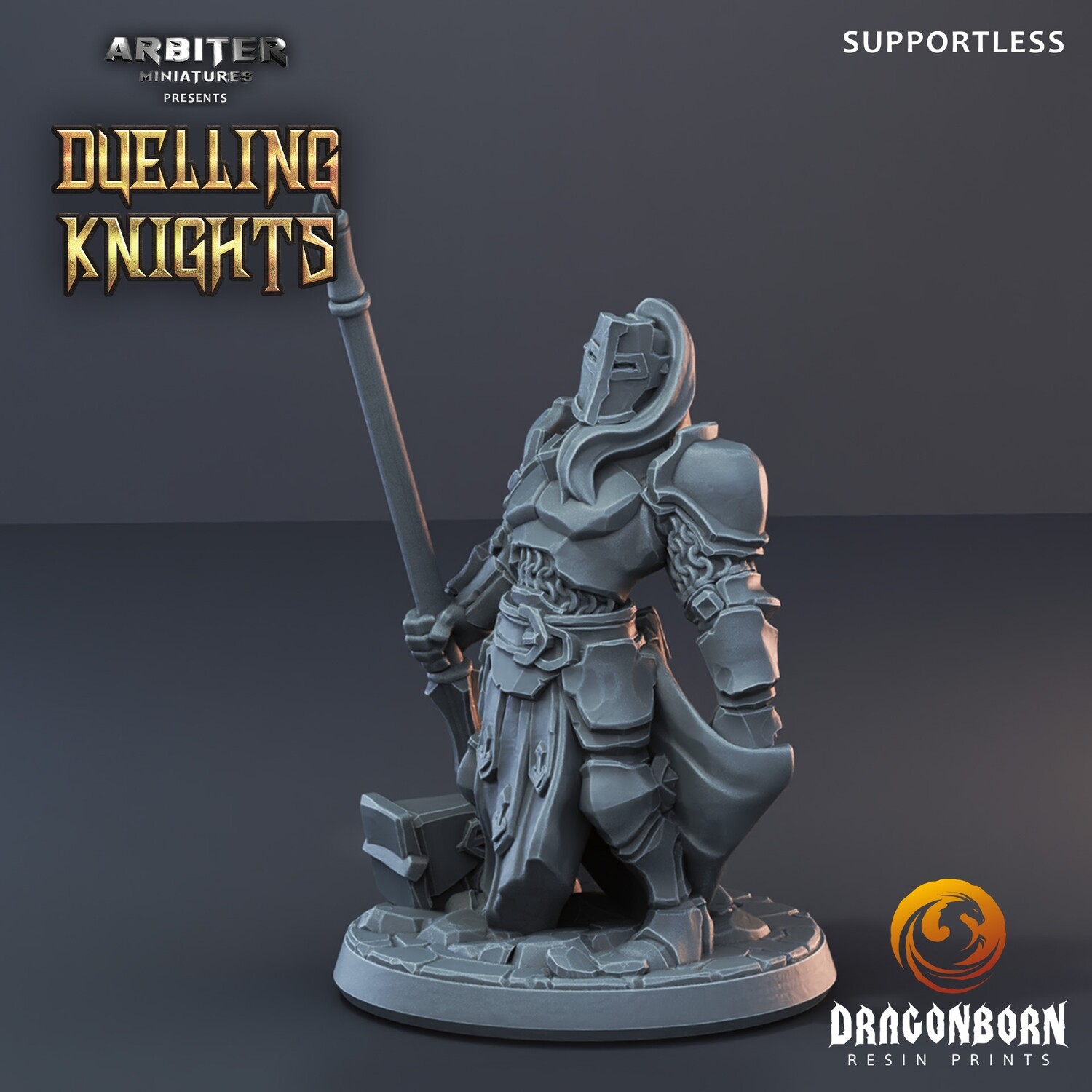 Male Knight 4 - DnD RPG Wargaming Miniatures
