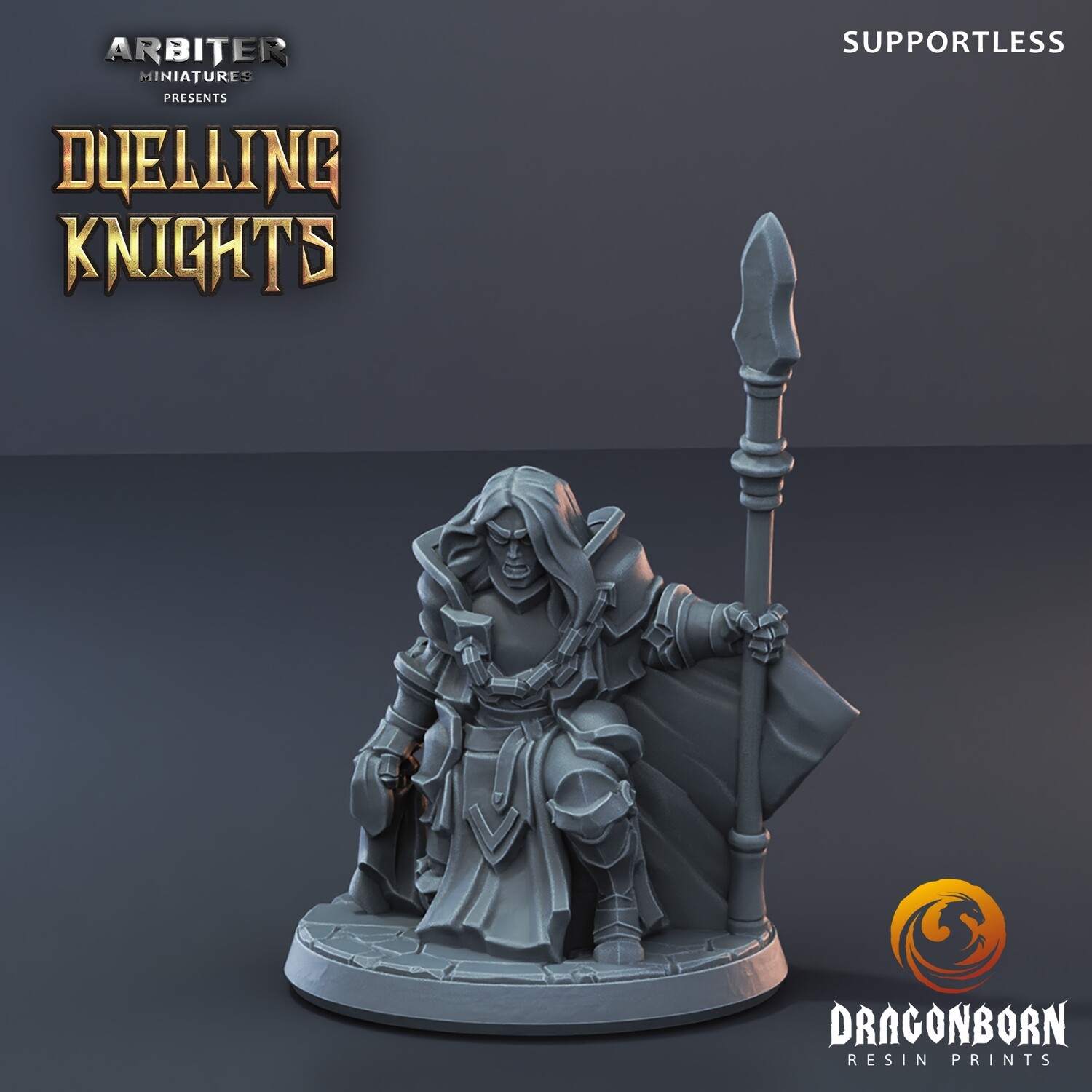 Kneeling Knight - DnD RPG Wargaming Miniatures