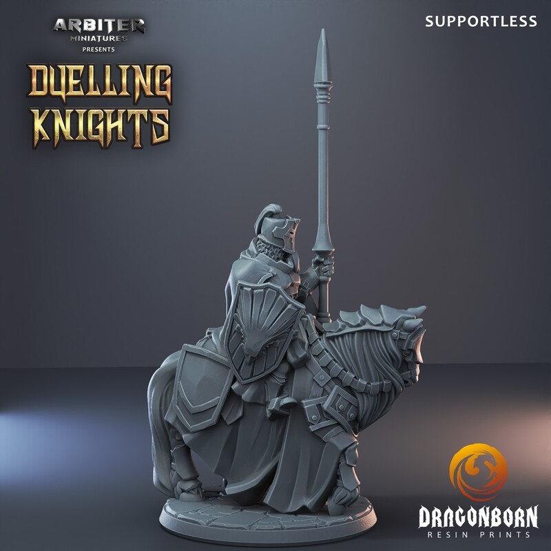 Knight on Horse 2 - DnD RPG Wargaming Miniatures