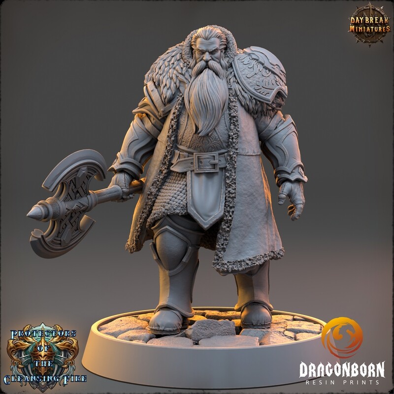 Baron Umber Blazeon - Dark Paladin Warrior DnD RPG Wargaming Miniatures