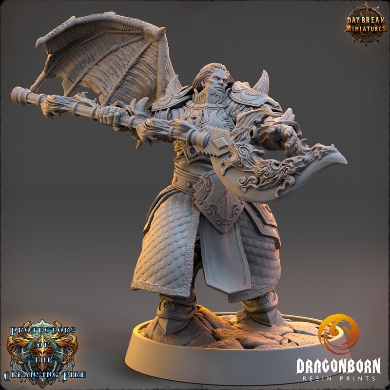 Archduke Staufer Emberbane - Dark Paladin Warrior DnD RPG Wargaming Miniatures