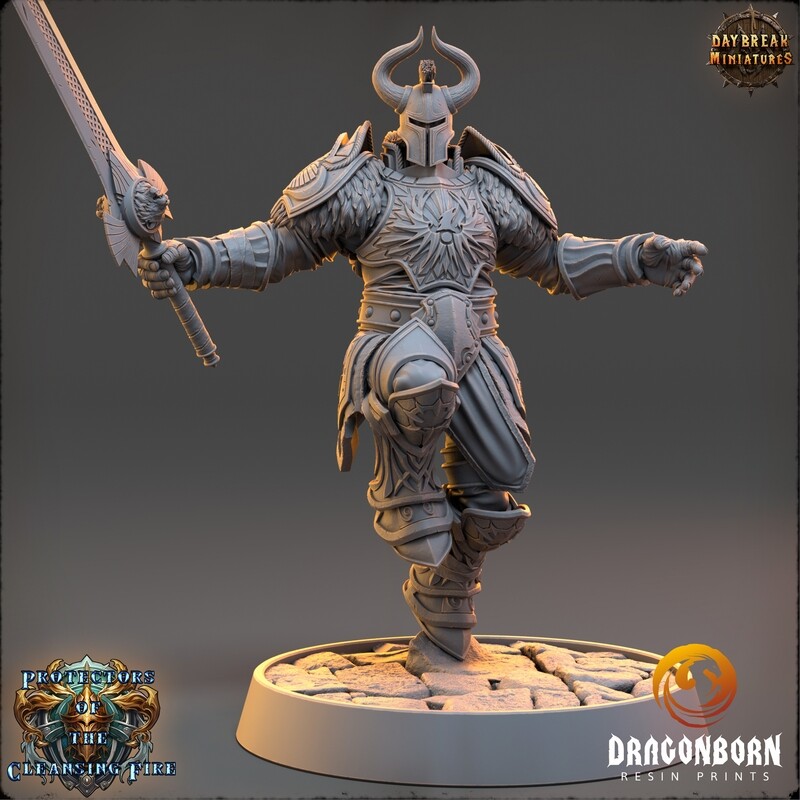 Frontknight Morgan Shadowspark - Dark Paladin Warrior DnD RPG Wargaming Miniatures