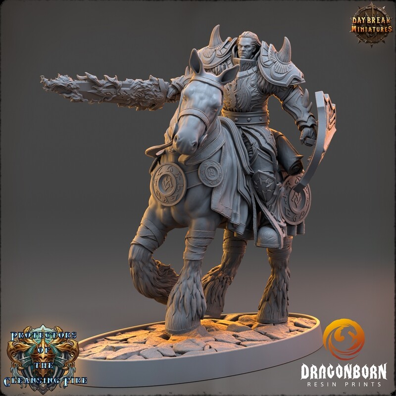 Duke Drakon Darkflame - Dark Paladin Warrior DnD RPG Wargaming Miniatures