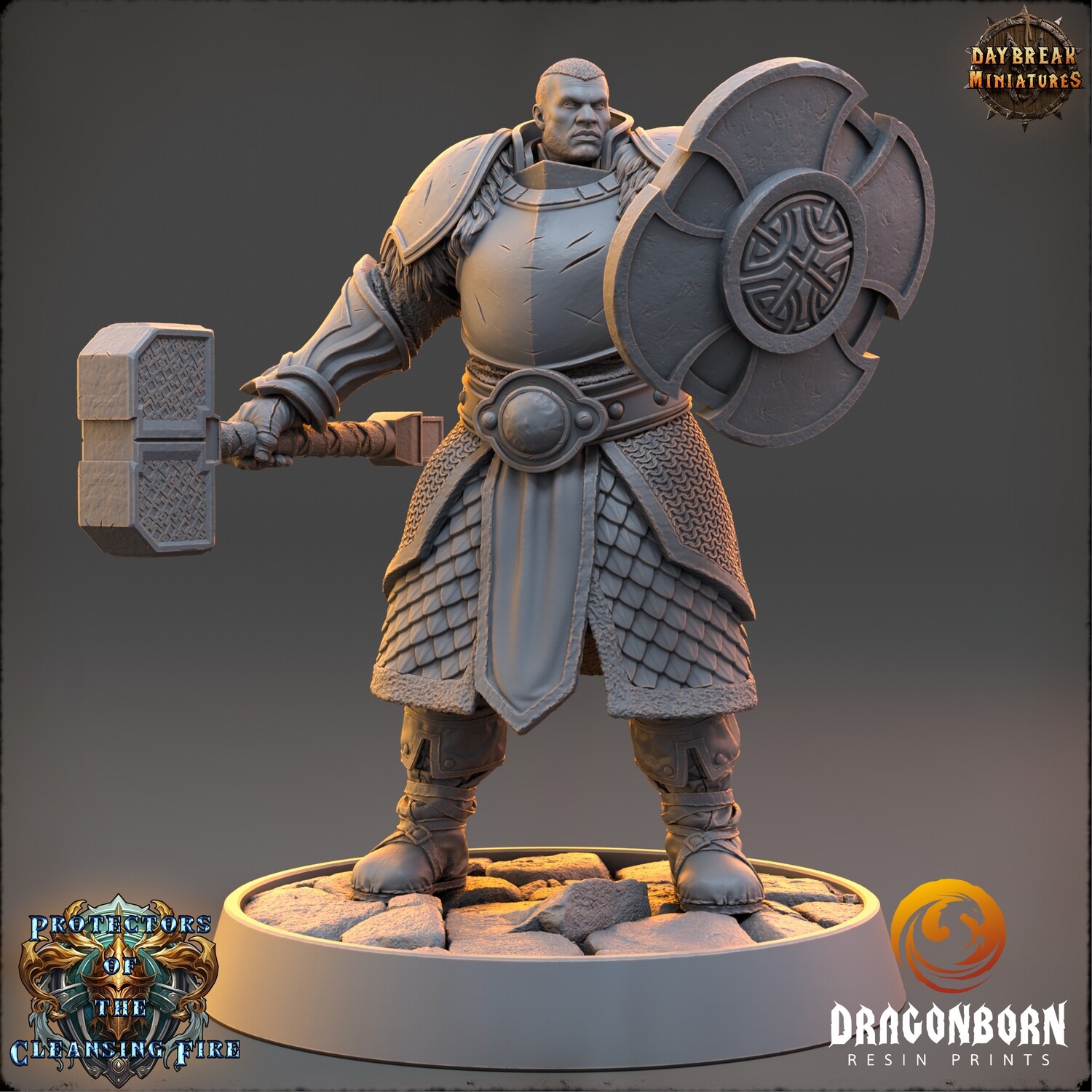 Sir Taphis Nightscorch - Dark Paladin Warrior DnD RPG Wargaming Miniatures