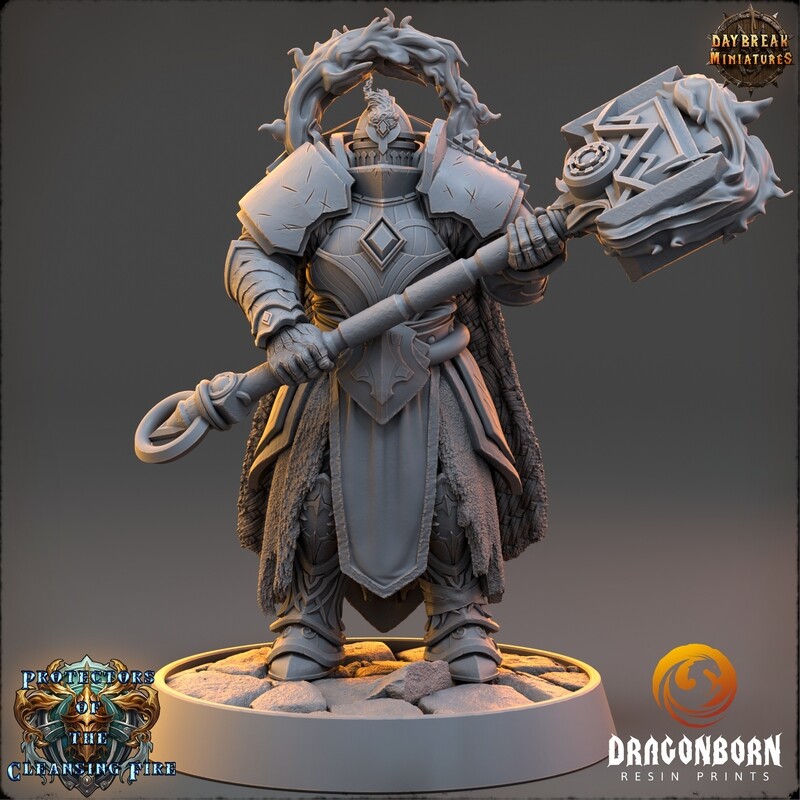 Duke Darko Ebonfire - Dark Paladin Warrior DnD RPG Wargaming Miniatures