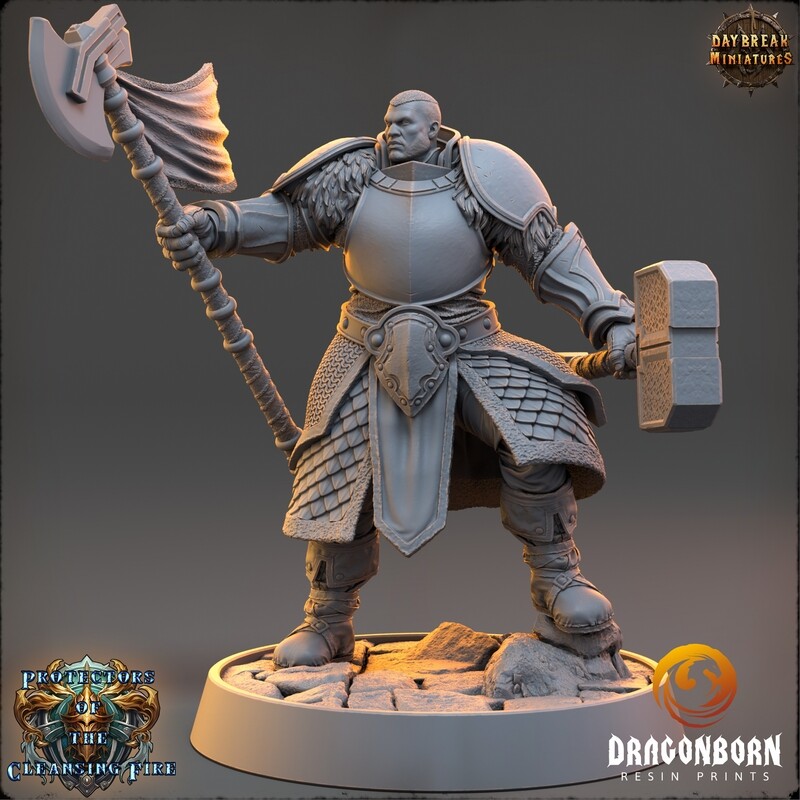 Sir Nexthral Dusk - Dark Paladin Warrior DnD RPG Wargaming Miniatures