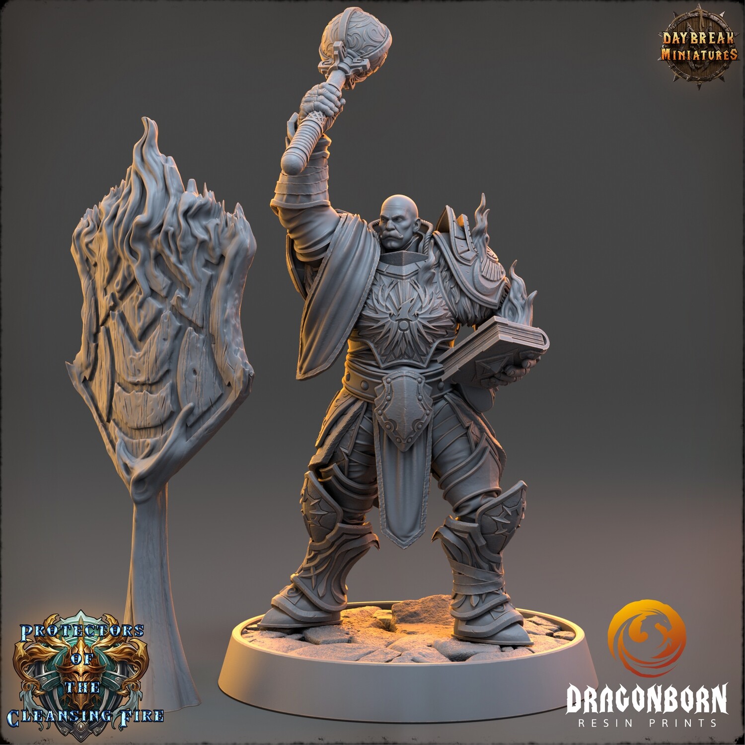 Stormlord Nicko Cinderwhisper - Dark Paladin Warrior DnD RPG Wargaming Miniatures