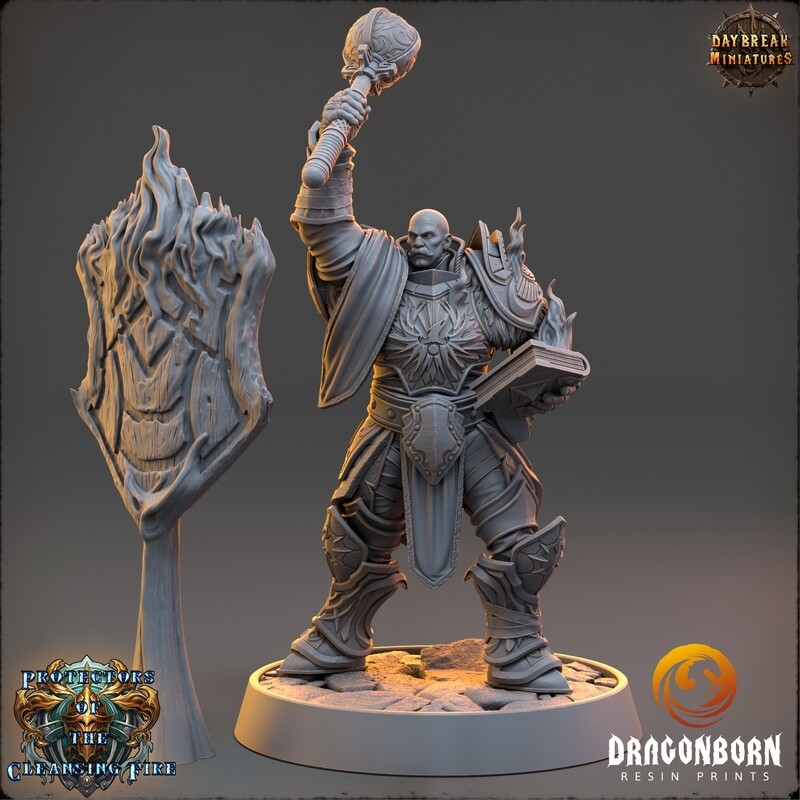 Stormlord Nicko Cinderwhisper - Dark Paladin Warrior DnD RPG Wargaming Miniatures