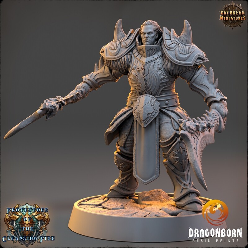 Marquis Malachite Bloodmoon - Dark Paladin Warrior DnD RPG Wargaming Miniatures