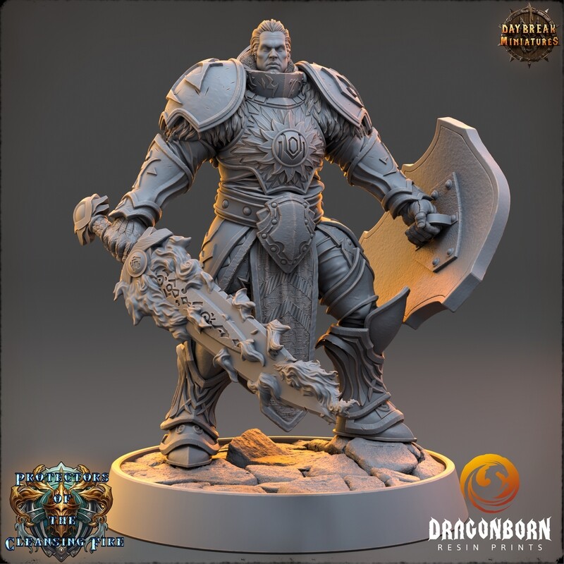 Prince Lysander Del Fiero - Dark Paladin Warrior DnD RPG Wargaming Miniatures