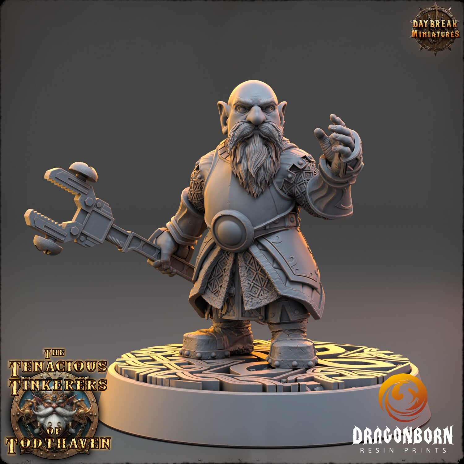 Wilhelm Steambeard, Quark Engineer - Gnome DnD RPG Wargaming Miniatures