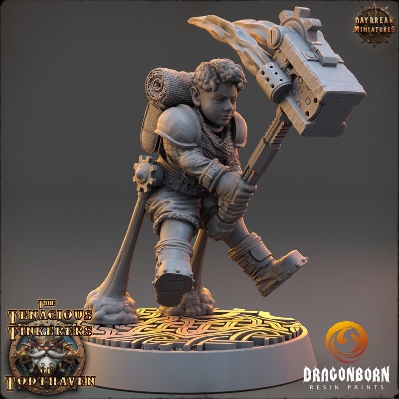 Rocket Girl Hanna Heimlich - Gnome DnD RPG Wargaming Miniatures
