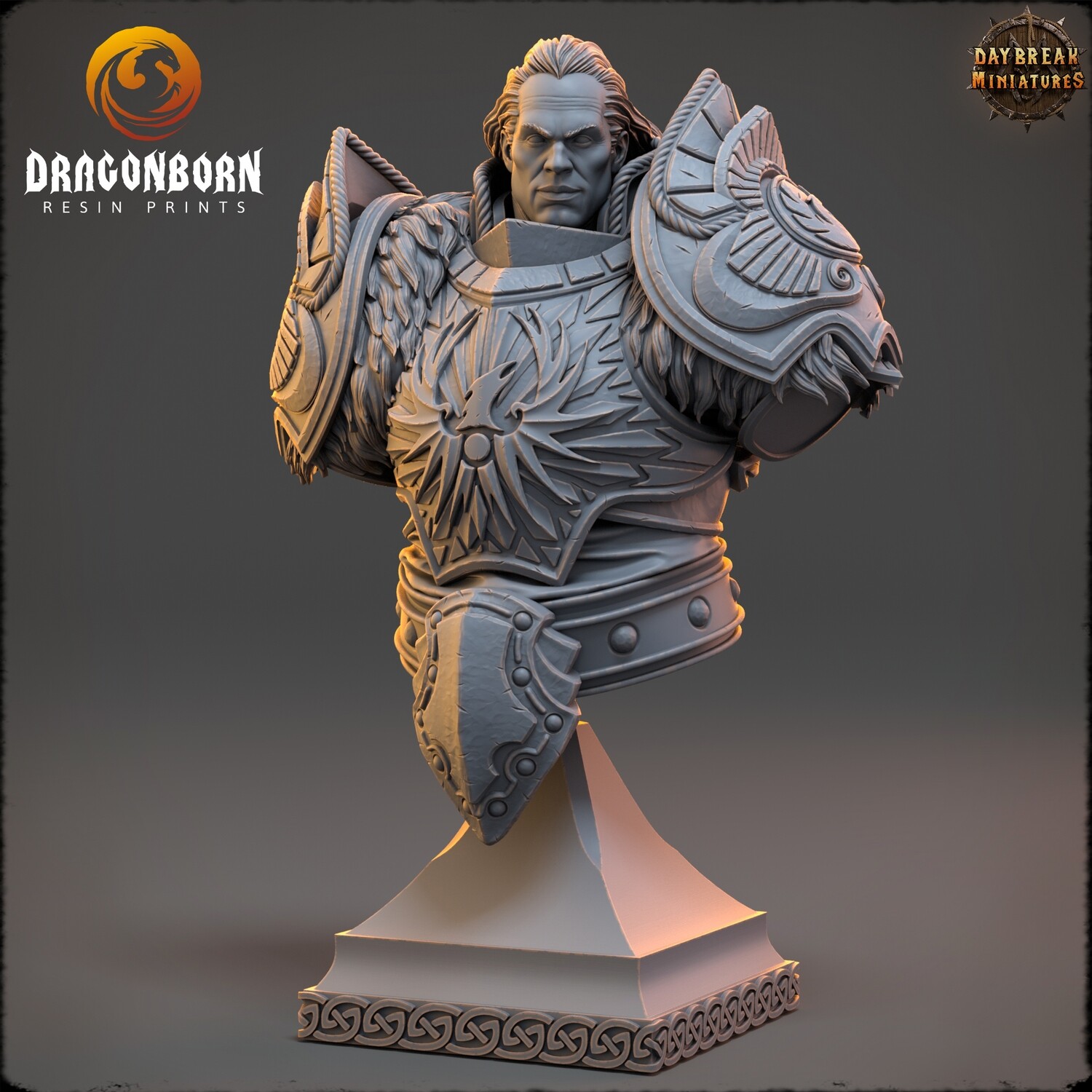 Count Obsidius Wraithflame - Dark Paladin Warrior Bust