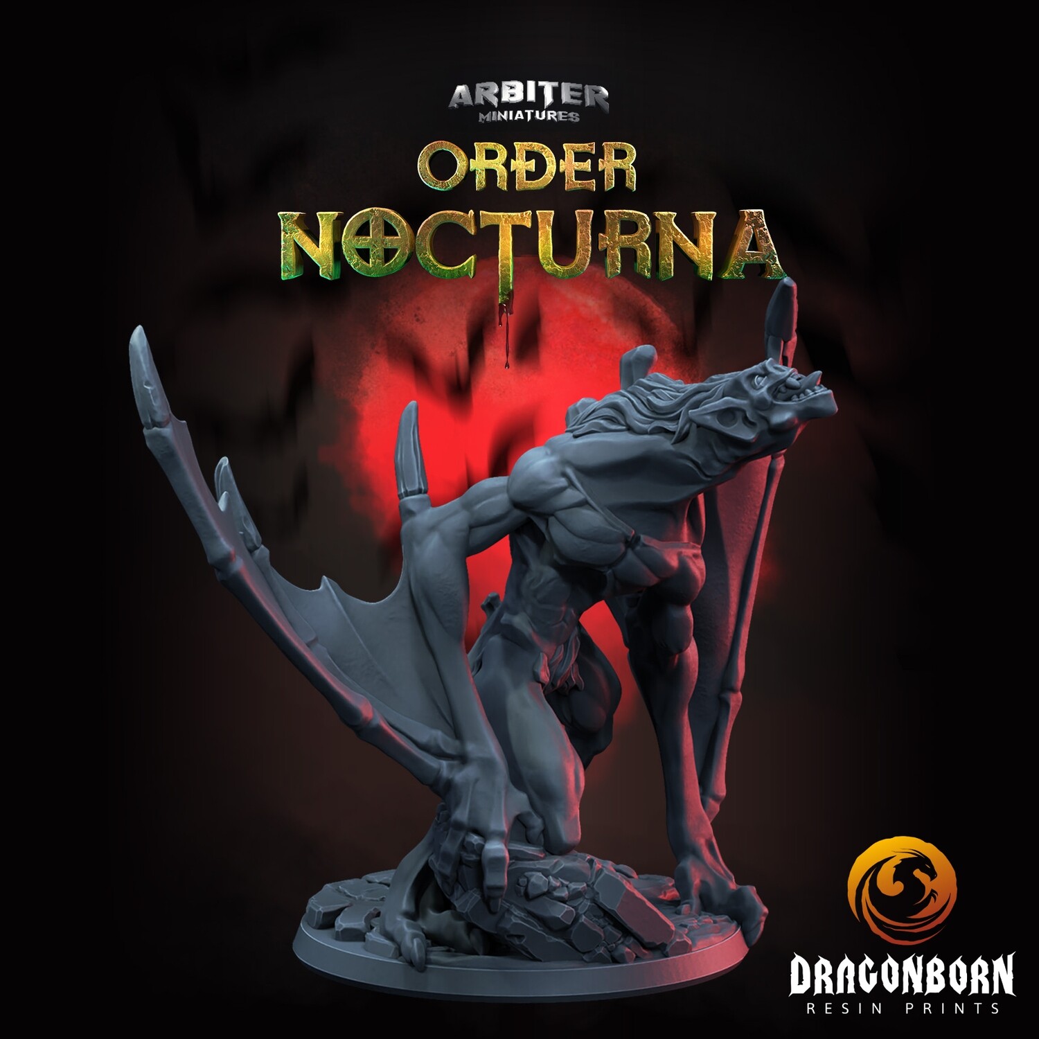 Vampire Night Shrieker 01 - DnD RPG Wargaming Miniatures - supportless version