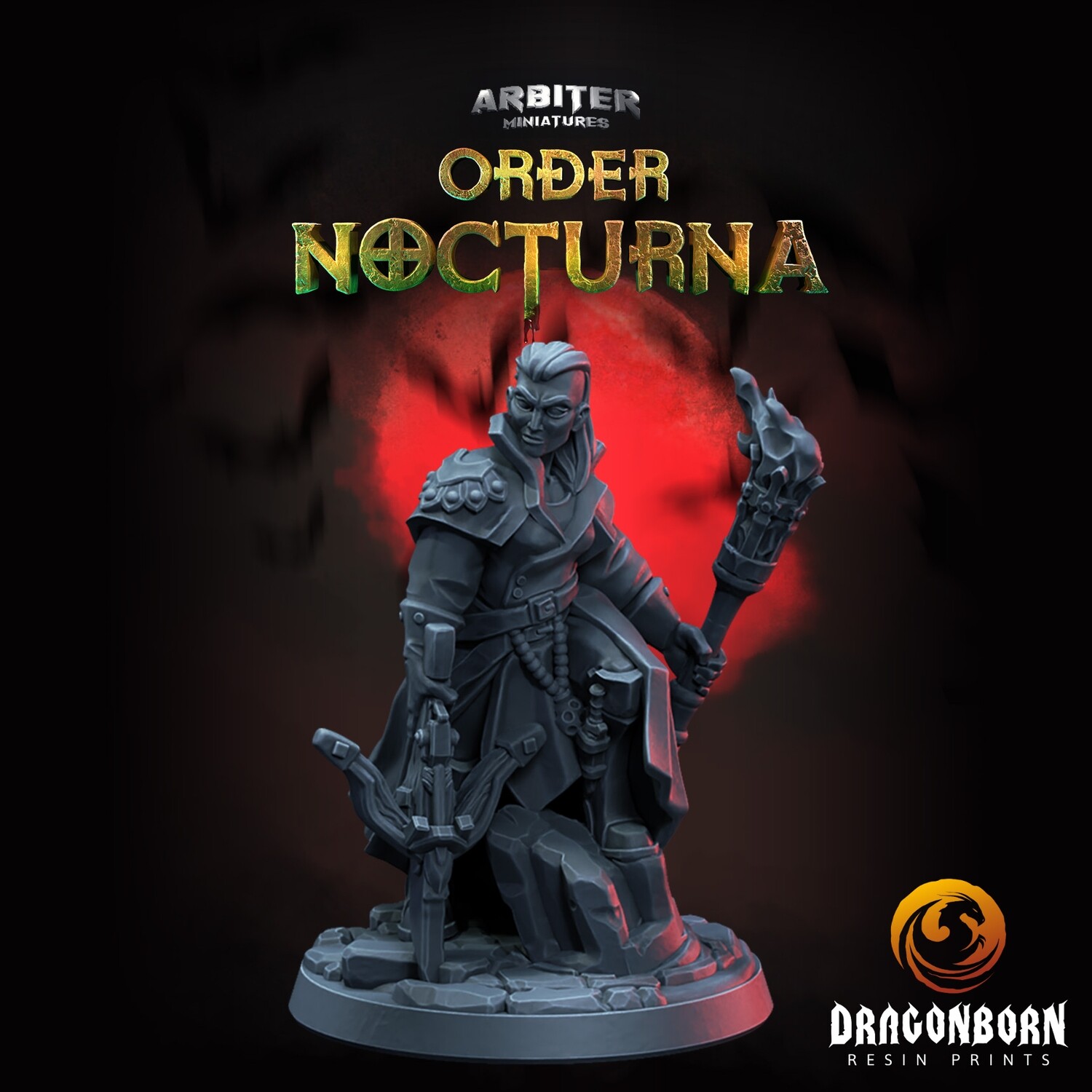 Vampire Hunter Female 01 - DnD RPG Wargaming Miniatures - supportless version