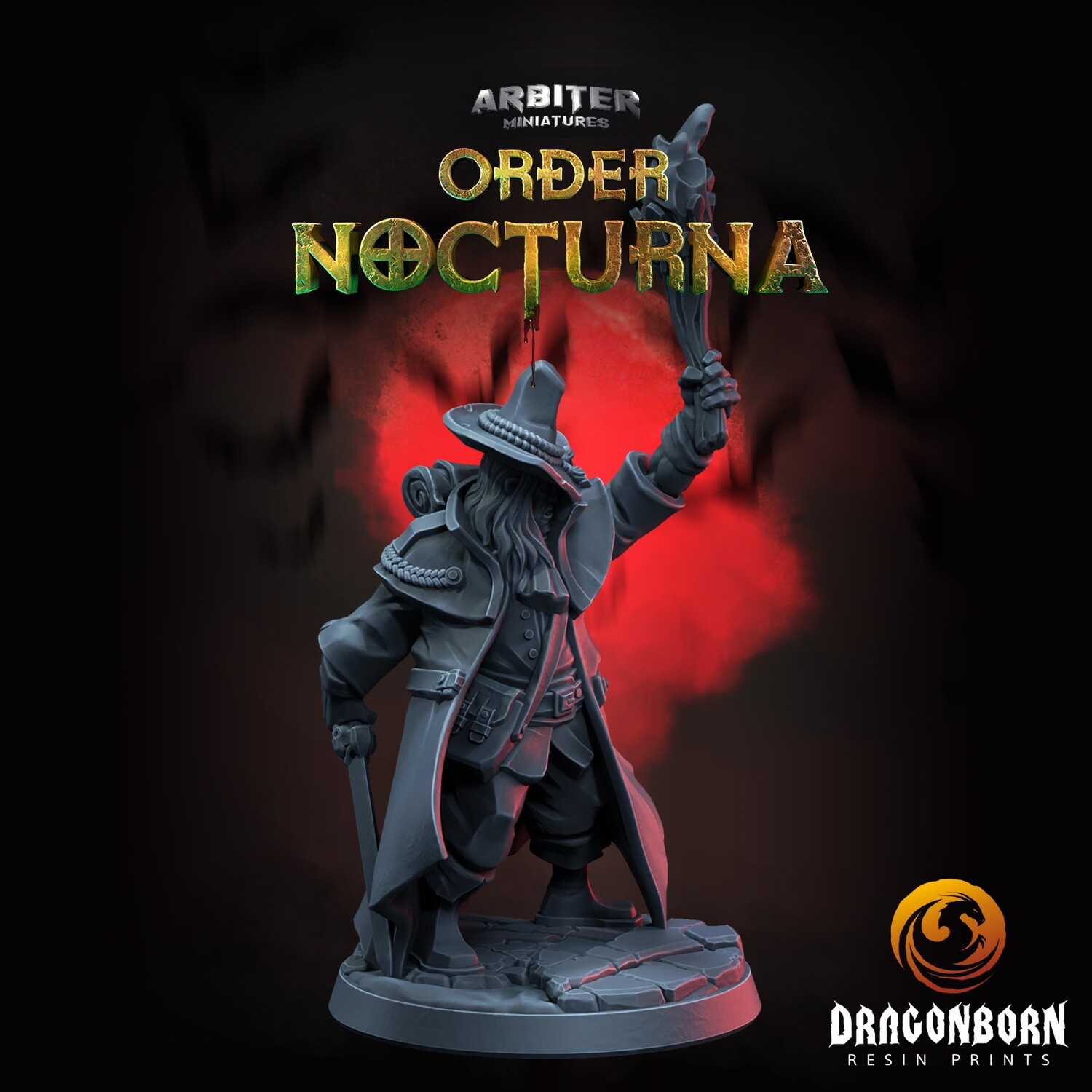 Vampire Hunter Male 02 - DnD RPG Wargaming Miniatures - supportless version