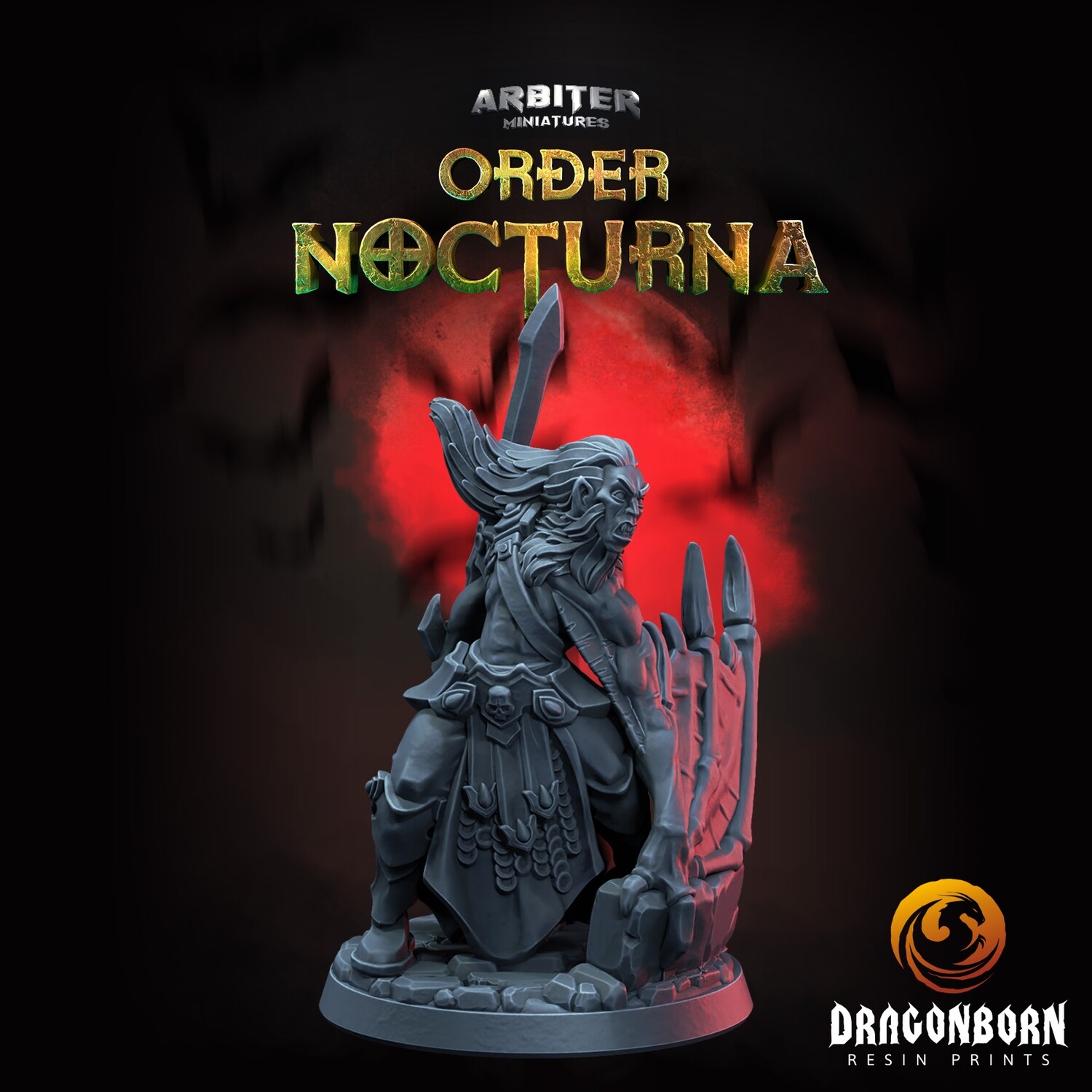 Vampire Transfigured 01 - DnD RPG Wargaming Miniatures - supportless version