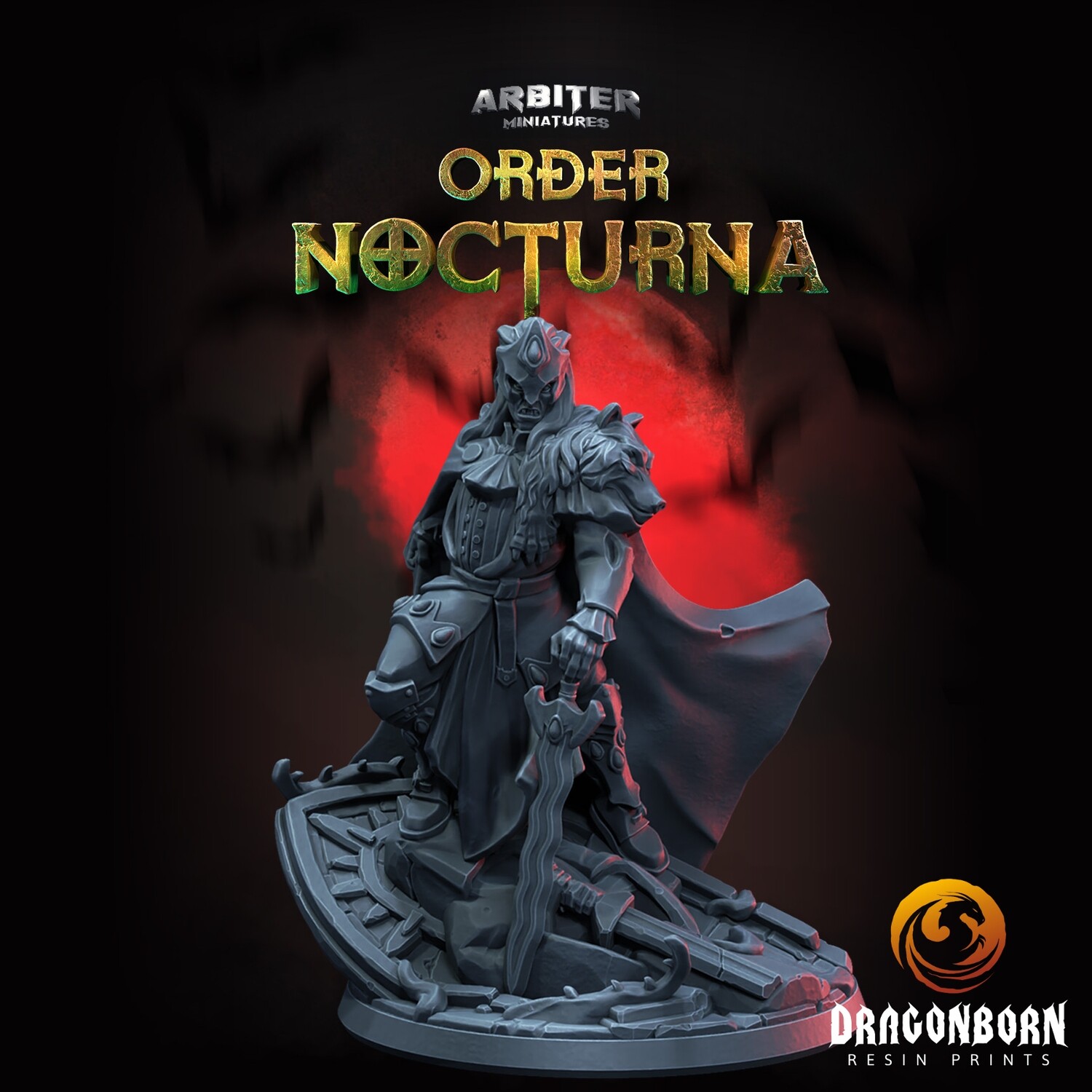 Vampire Lord 01 with Helmet - DnD RPG Wargaming Miniatures - supportless version