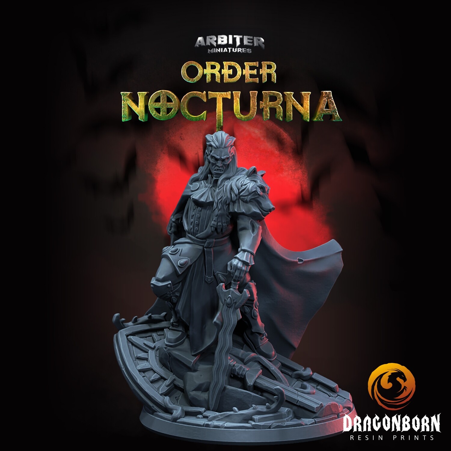 Vampire Lord 01 - DnD RPG Wargaming Miniatures - supportless version
