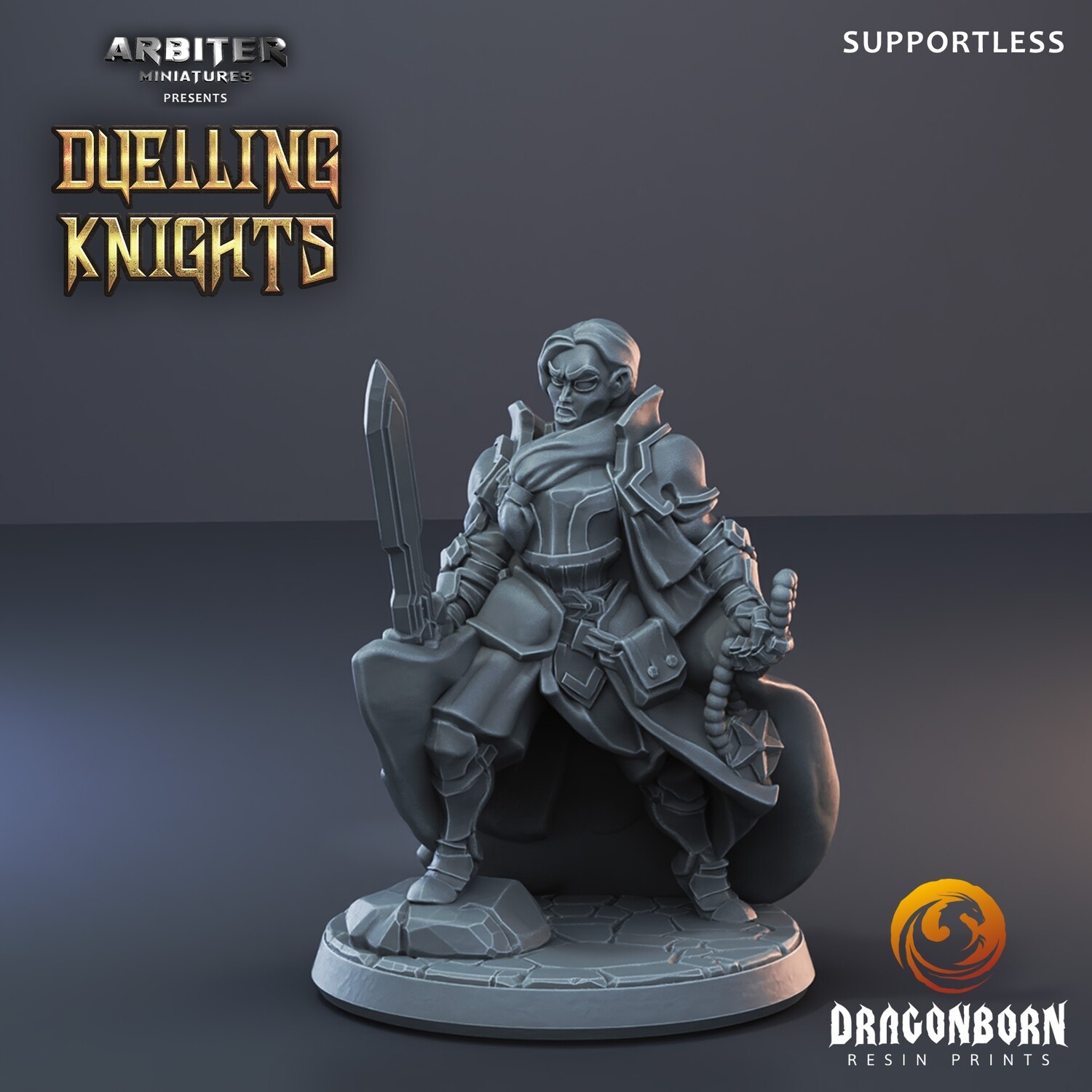 Female Knight 3 - DnD RPG Wargaming Miniatures