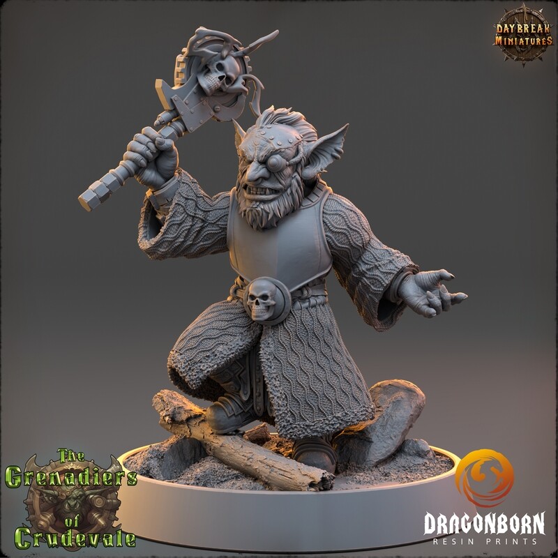 Chieftain Steely Popov - Goblin Warrior DnD RPG Wargaming Miniatures