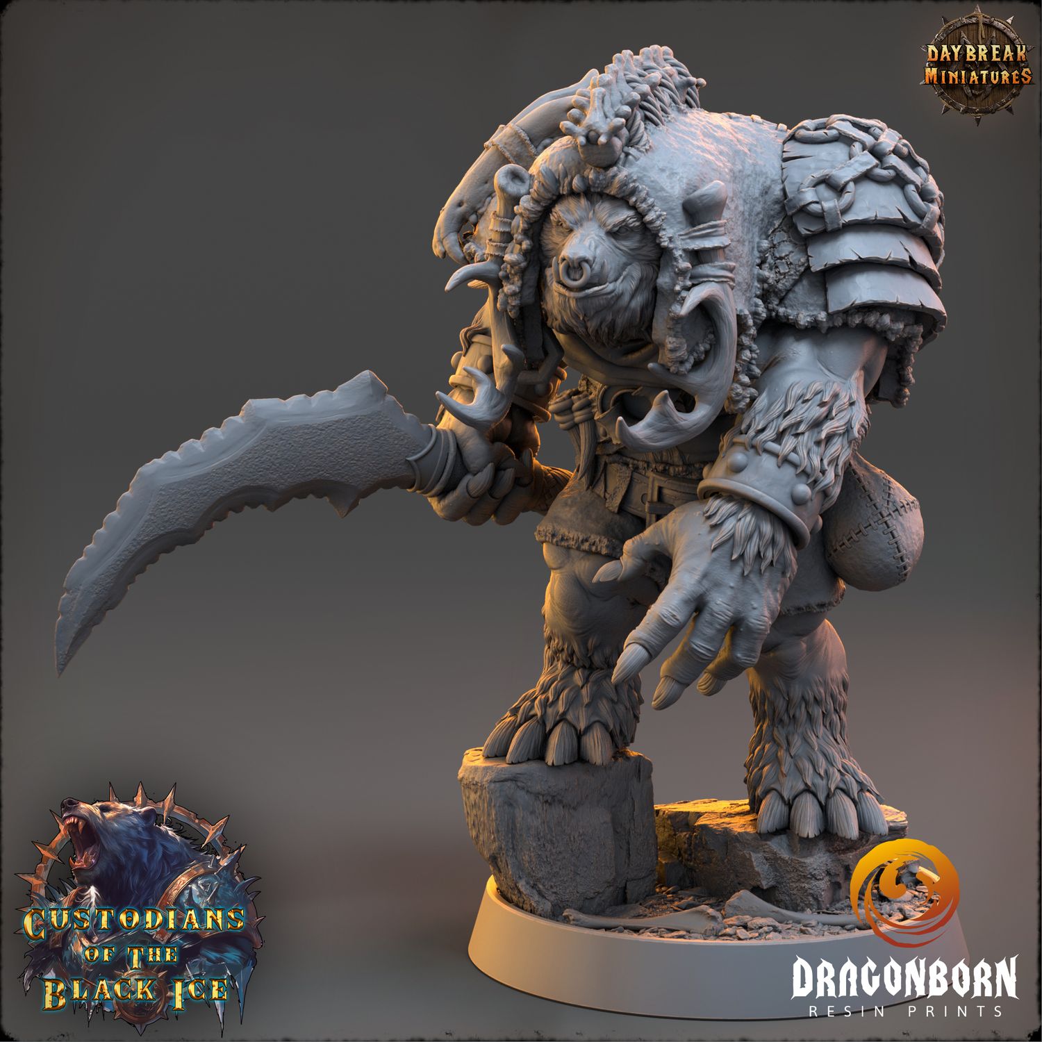 Gutter Klusk - Ursine Warrior DnD RPG Wargaming Miniatures