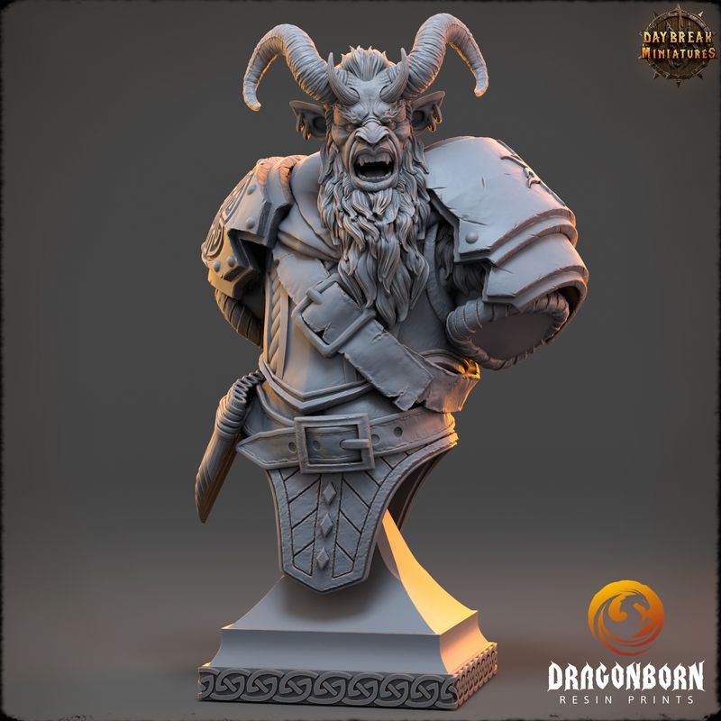 Glahod Rushe - Satyr Warrior Bust