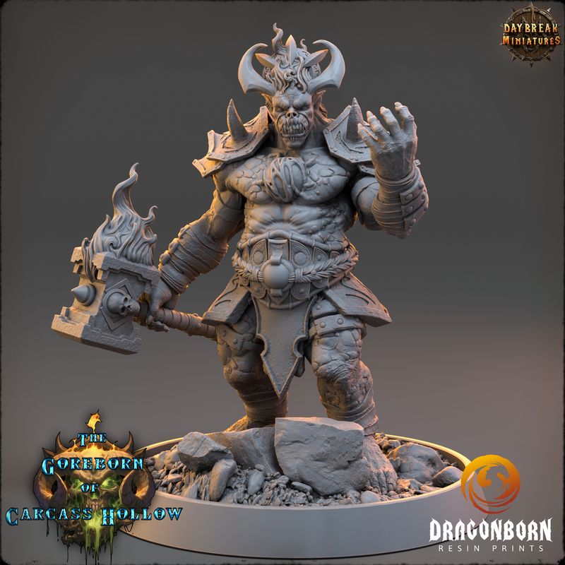 General Raxar Boneharrow - Demon Warrior DnD RPG Wargaming Miniatures