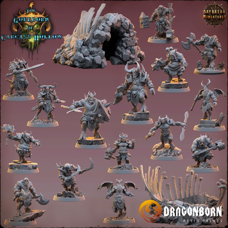 The Goreborn of Carcass Hollow - Demon Warriors DnD RPG Wargaming Miniatures