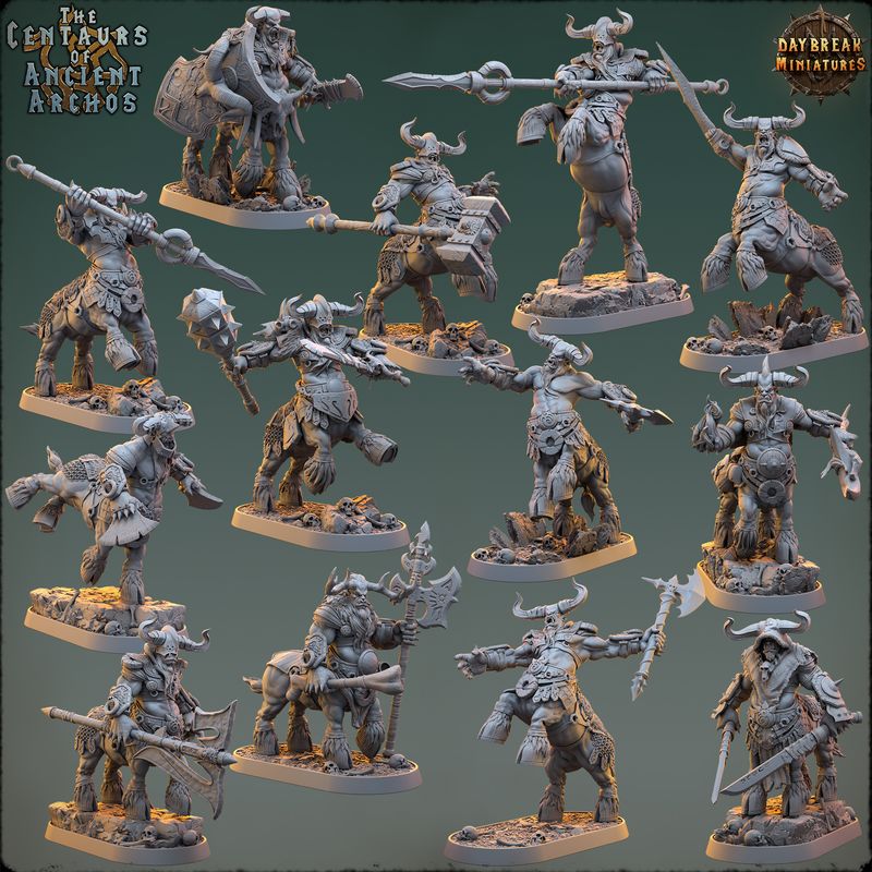 The Centaurs of Ancient Archos - Warriors DnD RPG Wargaming Miniatures