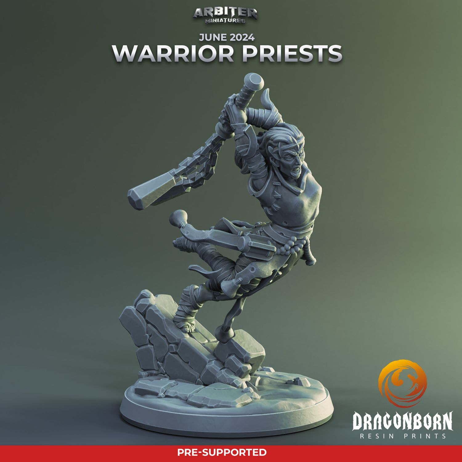 Warrior Priest Female 02 [24/06] - DnD RPG Wargaming Miniatures