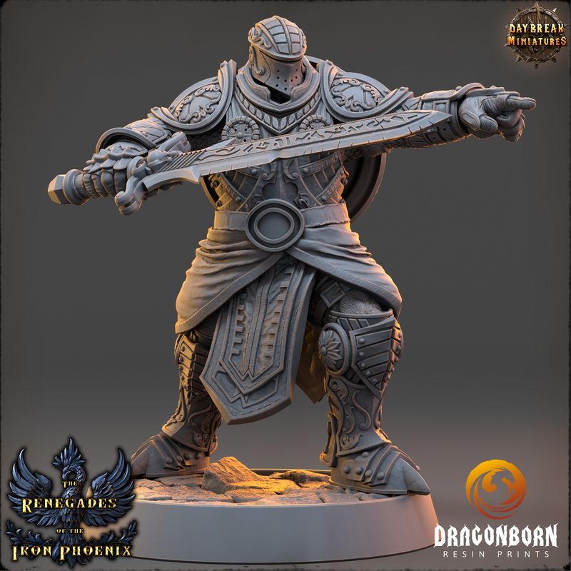 Chevalier Étienne du Bouclier - Paladin Warrior DnD RPG Wargaming Miniatures