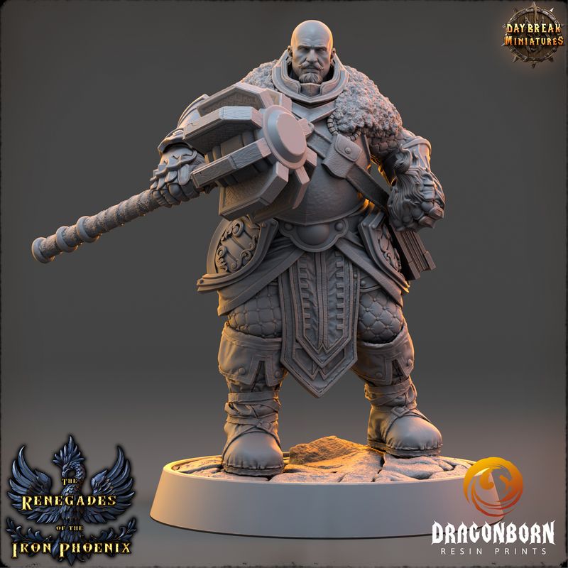 Roland du Dragon Rugissant - Paladin Warrior DnD RPG Wargaming Miniatures