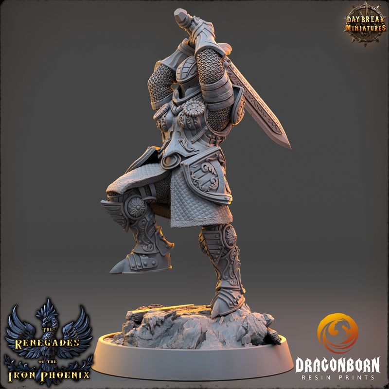 Ghislaine du Faucon Noir - Paladin Warrior DnD RPG Wargaming Miniatures