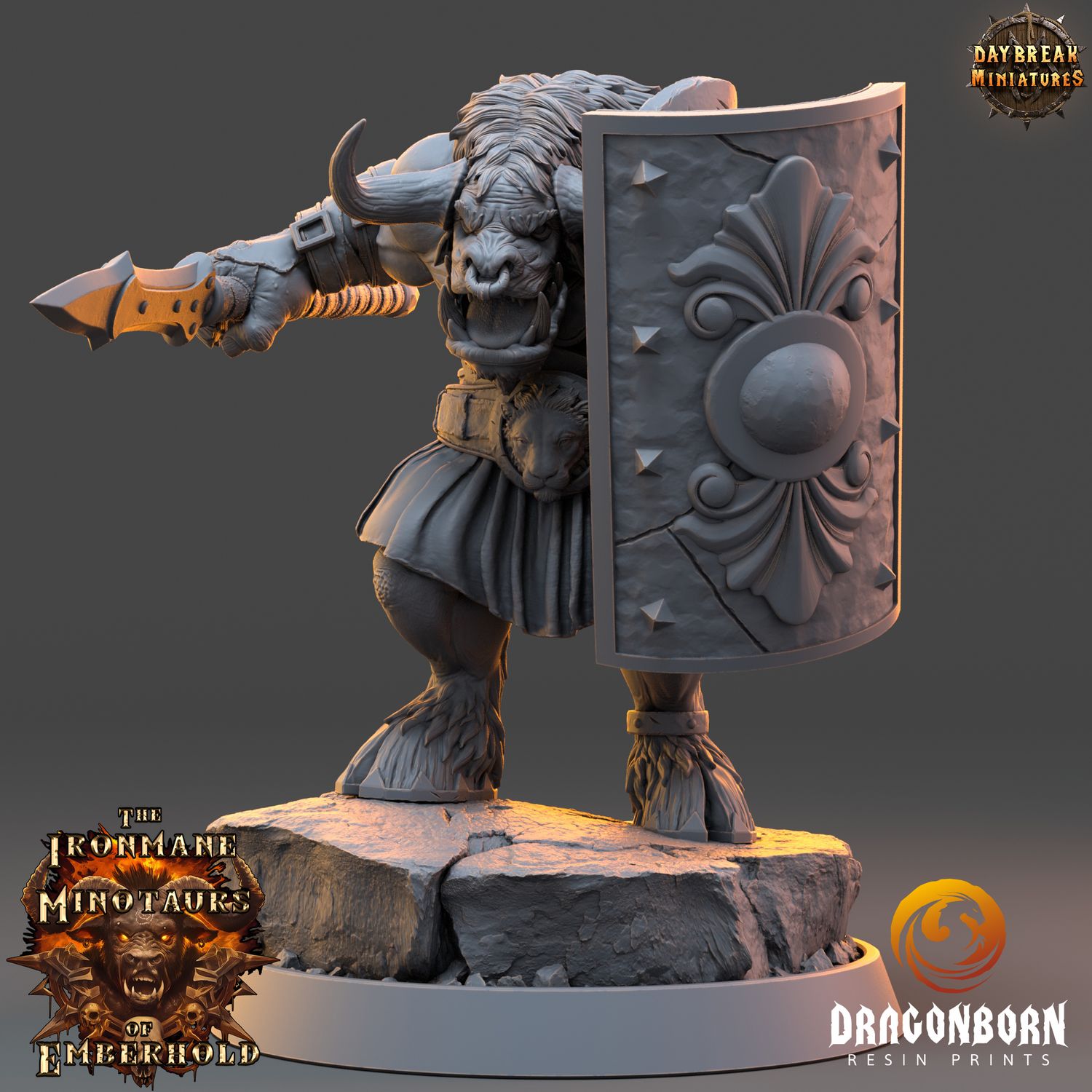 Zegron Ironhide - Minotaurs DnD RPG Wargaming Miniatures